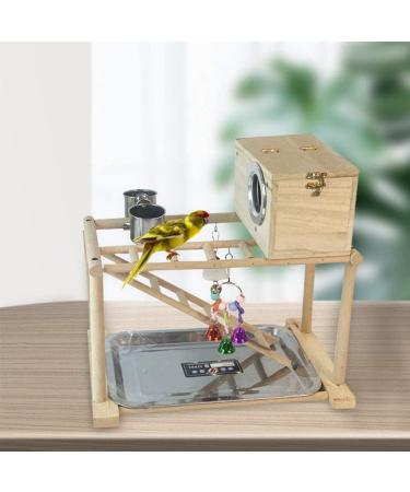 Kathson Parrots Playground Bird Playstand with Nest Box, Perch, Toys - Ideal for Conure, Cockatiel, Lovebirds - Birdcage Gym Playpen - Buy Online on GoSupps.com