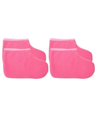 Couvre-pieds Paraffine Hydratant 2 Paires Taille Unique Protection Thermique Spa P dicure Professionnel Bain de Pieds Soin Anti-callosit s Rose Bord Blanc pais
