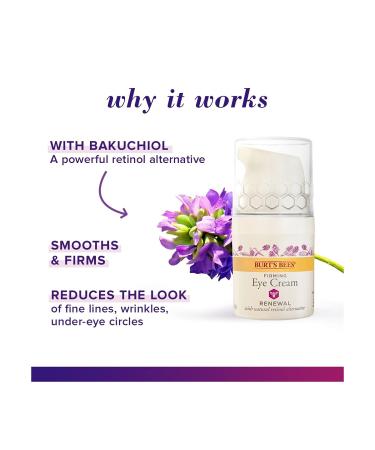 Burt's Bees Retinol Alternative Eye Cream 0.5 oz - Anti-Aging Firming Face Care - Buy Online on GoSupps.com