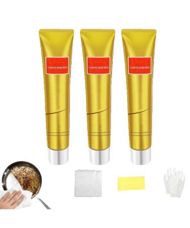 Raturv Metal Polish Cream Ultimate Metal Polish Cream All Metal Polish Cream Multifunction Rust Remover for Stainless (3 Pcs)