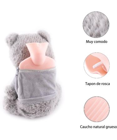 Heat Flavors Soft Cover Rubber Bottles & Warm Stamping Bags for Pain Relief - Ideal for Women & Children Gray - International Shipping - Buy Online on GoSupps.com