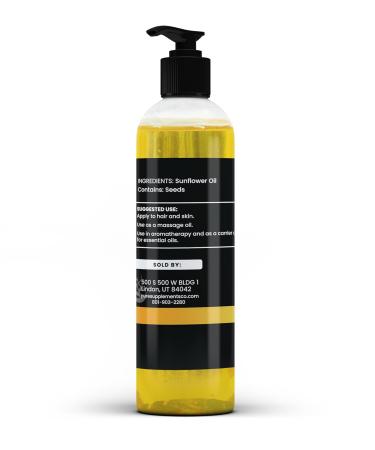 Buy Pure Original Ingredients Sunflower Seed Oil - Vegan & Non-GMO 16 oz Clear Bottle - International Shipping Available - Buy Online on GoSupps.com