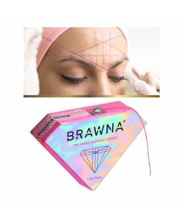 BRAWNA Pink Mapping String for Eyebrow Measuring - Microblading Thread Ink - Microblading Supplies - PMU Kit 1 Count (Pack of 1) pink