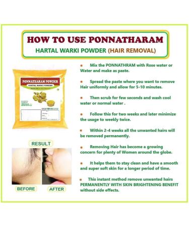 aj Hartal Warki Powder - Pack of 2x10Gm - Ponnatharam Pow.der | Hartal warqi | Hartal Pili | Harita Manjari for Hair Removal | Suitable for Unisex - Buy Online on GoSupps.com
