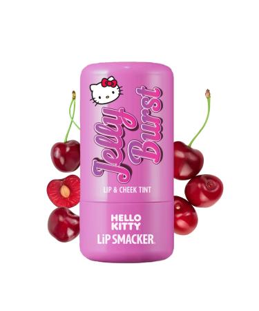 Lip Smacker Hello Kitty So Jelly Lip & Cheek Tint Moisturizing Sheer & Buildable Color Fun Bouncy Jelly Texture Sweet Cherry Flavor - Cherry