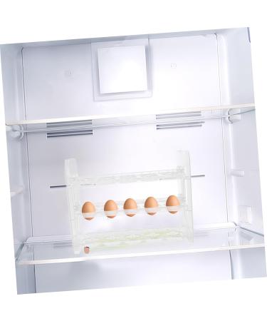 Hohopeti Egg Storage Rack Egg Holder for Fridge Eggs Egg Storage Stand Egg Rack for Fridge Door Dedicated Box White 25.00X20.00X11.00CM - Buy Online on GoSupps.com