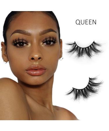 SY SHUYING 20mm Queen Mink Eyelashes - 6 Pairs | Dramatic 3D Real Mink Lashes| Handmade & Reusable Luxurious Volume Strip Eye Lashes - Buy Online on GoSupps.com
