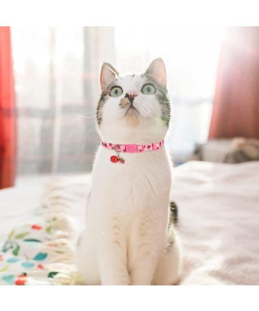 VKPETFR Breakaway Cat Collars with Bell & Cute Pendants - 3 Pack Adjustable Safety Kitten Collars - Ideal Decoration for Girl Boy Cats, Puppies, and Small Pets - Buy Online on GoSupps.com