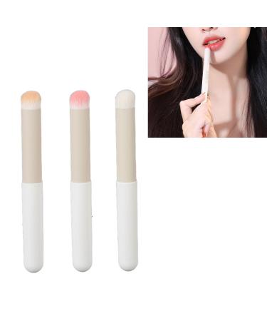 Buy Professional Lipstick Brush Set - 3 Round Lip Brushes with Makeup Sponge | Multipurpose Portable Cosmetic Tool for Flawless Application - Buy Online on GoSupps.com