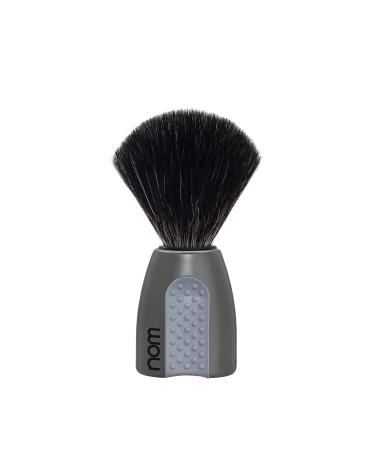 nom - Shaving brush - ERIK series - Synthetic fibre "Black Fibre" - Plastic grey