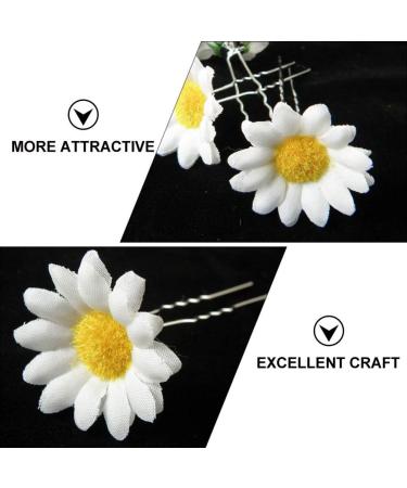FRCOLOR Daisy Hair Clips 12Pcs - Bridal Floral Bobby Pins for Wedding Beach Party - Buy Online on GoSupps.com