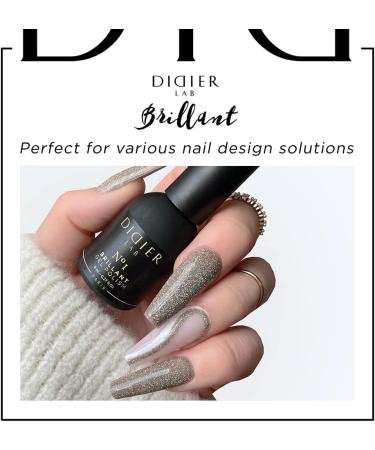Didier Lab - Premium UV Gel Nail Polish - Brillant No. 01 - Gel Nail Varnish - Nail Art - Long-Lasting High Gloss Wear - Blue Gel Nail Polish - Gel Nails - Glitter Gel Nail Polish - Rich Pigment - Buy Online on GoSupps.com