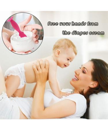 Hinkyoung 4 Pcs Baby Diaper Cream Spatula Set | Silicone Nappy Rash Cream Applicator with Suction Cup | Ideal for Newborns - Buy Online on GoSupps.com