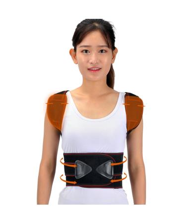 Back Posture Corrector For Men Women Kids Adjustable Lumbar Support Belt Back Brace Upright Waist Support Straightener Prevent Scoliosis Improve Hunchback (Color : Black Size : M/Medium) M/Medium Black