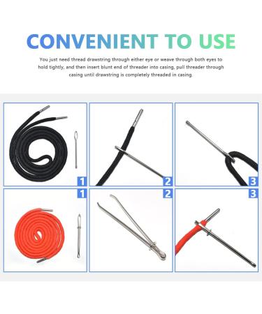 24Pcs 12 Colors Drawstring Replacement Cords with Threaders and Cord Locks - 51 Long - Buy Online on GoSupps.com