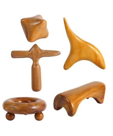 Hohxfyp 5 Party Thai Massageger T 5 species Traditional Thail Ndische Vietnam Massageet with fragrant wood reflex zones Full skills