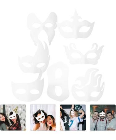 DIYEAH 14pcs Blank White Paper Masks - Perfect for DIY Painting & Masquerade Crafts | International Shipping Available - Buy Online on GoSupps.com