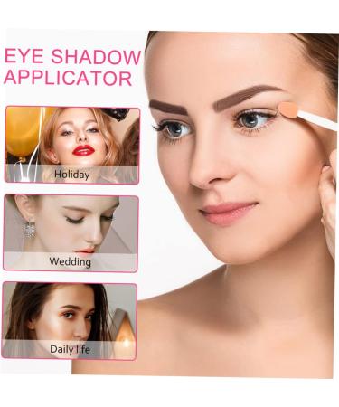 Outanaya 50pcs Two-color Eyeshadow Brush Double-head Brush Makeup Brush Applicator Cosmetic White Latex Head - Buy Online on GoSupps.com