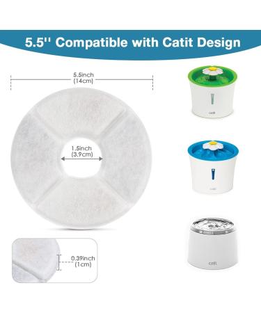 8-Pack Catit Senses & Flower Fountain Replacement Filters Pet Activated Carbon Filters - Buy Online on GoSupps.com