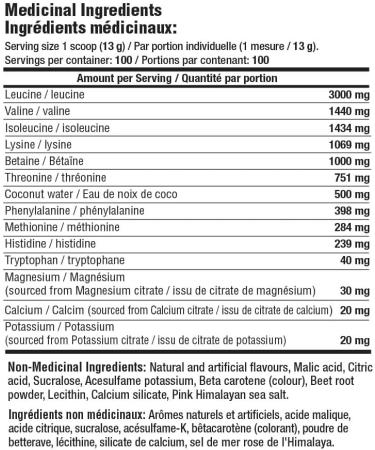 Mammoth EAA9 - Performance EAA & BCAA Formula | Sugar-Free Muscle Recovery | 30 Servings Candy Peach Flavor - Buy Online on GoSupps.com