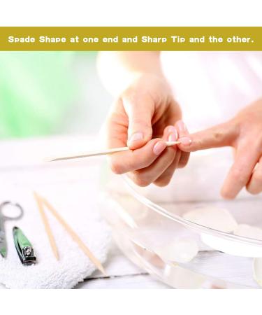 SHIYUAN 200 Hundred Orange Wooden Sticks Smooth Sticks Without Barbs A Nail Cuticle Stick With Different Functions At Both Ends Cuticle Pusher for Manicure Pedicure - Buy Online on GoSupps.com