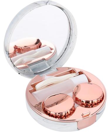 Professional Portable Contact Lens Container with Mirror Tweezers & Solution - Ideal for Home Office & Travel (Pink) - Buy Online on GoSupps.com