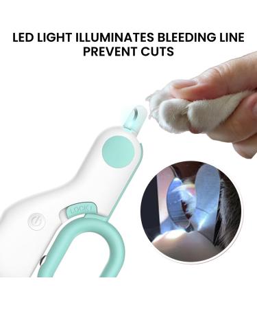ANIROY LED Pet Nail Clippers Pet Dog and Cat Nail Clipper Nail Trimmer Trim Your Pets Nails Easy and Pain-Free (Pink+Blue) - Buy Online on GoSupps.com