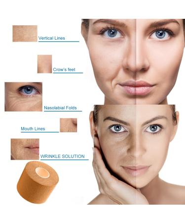 Face Lifting Tape & Anti-Wrinkle Patches | Myofascial Skin Tightening | Firming Creams | 2.5cm x 5m - Orange - Buy Online on GoSupps.com