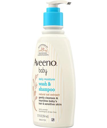 Aveeno Baby Daily Moisture Gentle Body Wash & Shampoo | 2-in-1 Bath & Hair Care | Tear-Free & Paraben-Free | Lightly Scented - 12 fl. oz - Buy Online on GoSupps.com