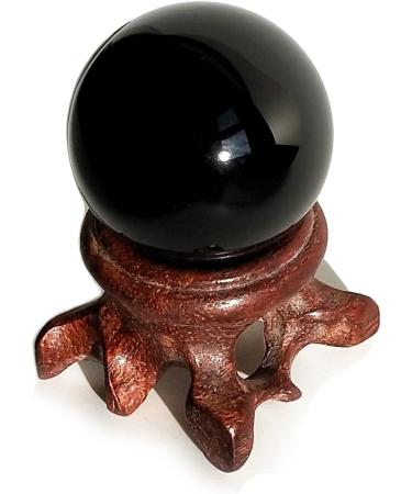 Mina Heal 30mm Obsidian Crystal Ball - Fengshui Meditation & Healing Sphere for Home Decoration - 100% Natural - Buy Online on GoSupps.com