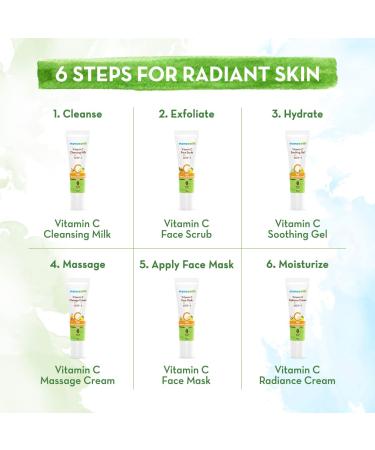 Mamaearth Vitamin C Facial Kit - 6-Step Skin Illumination Includes Cleanser Scrub Gel & More | Long Lasting Glow | 2.12 Oz/60g - Shop Internationally - Buy Online on GoSupps.com