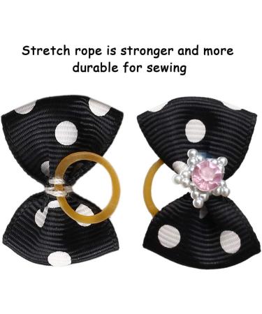 nuosen 50PCS Dog Hair Bows Pet Hair Bows Tie Puppy Rubber Bands Hair Grooming Accessories - Buy Online on GoSupps.com