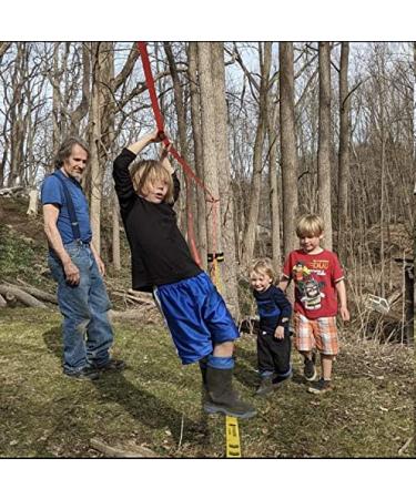Zen Maestro 65ft Slackline Kit with Protectors & Optional Training Line - Outdoor Backyard Fun for All with Carry Bag and Instruction Booklet - Buy Online on GoSupps.com