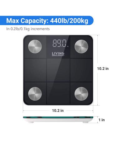 Bluetooth Body Weight Scale with Body Fat Analyzer | Smart Bathroom Wireless Scale for BMI | High Accuracy Sensor | Smartphone App | 400 lbs Capacity - Black - Buy Online on GoSupps.com