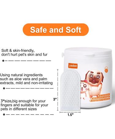Dog Eye Wipes - Tear Stain Remover for Dogs & Cats | 100 Count Pet Finger Eye Wash Pads | Gentle & Unscented Eye Cleaning Wipes - Buy Online on GoSupps.com