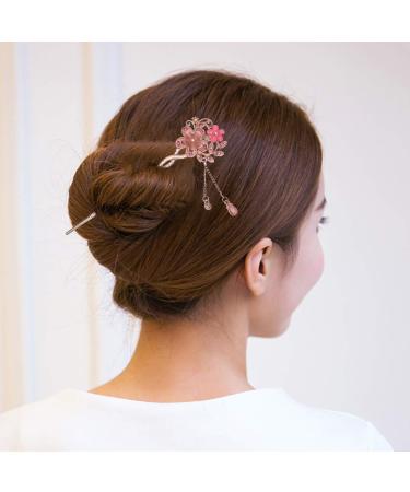 Vintage Opal Hair Stick | Chinese Hairpins & Chopsticks | Pink Hair Decor - Buy Online on GoSupps.com