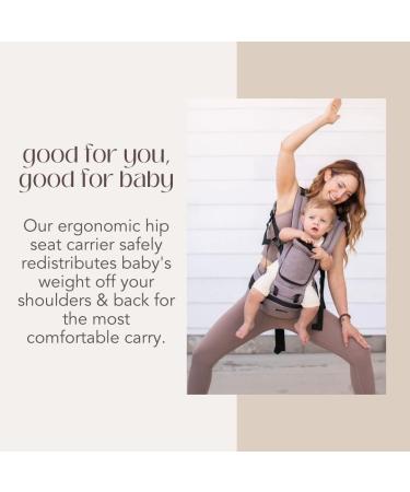 MiaMily Hip Seat Baby Carrier - 6 Carry Positions - Lumbar Support - Stone Grey - Buy Online on GoSupps.com