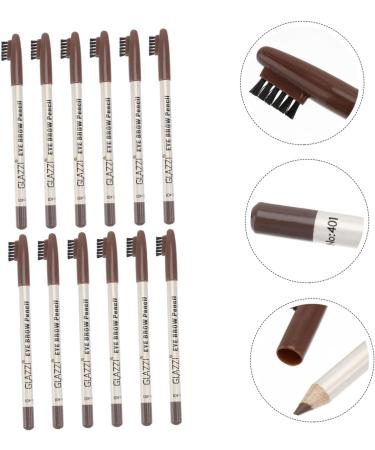 Healeved 12pcs Plastic Eyebrow Pencils Wood Coffee Cosmetic Pencils Powder Makeup Tool 1 count (Pack of 1) Coffee - Buy Online on GoSupps.com