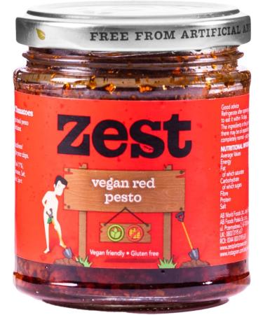 Zest Vegan Red Pesto Sauce Pack of 6 x 165g With Cashew Nuts - Buy Online on GoSupps.com