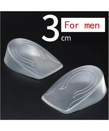 Silicone Gel Height Increase Insoles - 3cm Heel Lifting Inserts for Men | Foot Care & Arch Support Cushion Pads - Buy Online on GoSupps.com