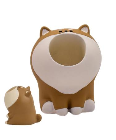 Animal toothbrush holder-animal stand organizer for toothbrush-punch free bathroom organizer for storing make-up brushes razors toothbrushes and toothpaste.