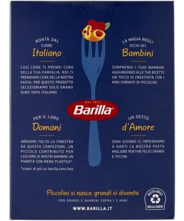  Italian Gourmet E.R. Barilla Piccolini 5 x 500g Packs of Mini Scented Pasta FUSILLI FARFALLE PENNE PIPE TORTIGLIONI 5 x 500g + Italian Polpa Gourmet 400g - Buy Online on GoSupps.com