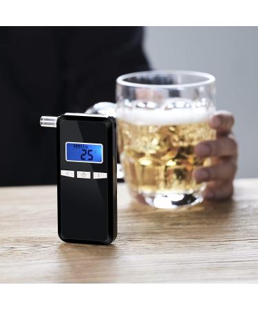 Portable Handheld Breathalyzer with 10 Mouthpieces - Accurate Breath Alcohol Tester with Digital LCD Display - Buy Online on GoSupps.com