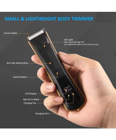 Buy Electric Groin Hair Trimmer - Waterproof Body Shaver for Men & Women USB Rechargeable with Replaceable Ceramic Blades - Buy Online on GoSupps.com
