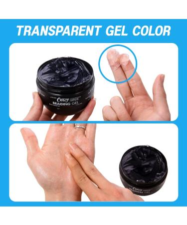 MORE Crazy Conditioning Shining Braiding Gel - Extra Extreme Hold for All Hair Types | Clear Styling Gel for Braiding, Twisting, and Edges - Enriched with Black Castor Oil for Scalp Nourishment, Hair Growth, and Shine - Buy Online on GoSupps.com
