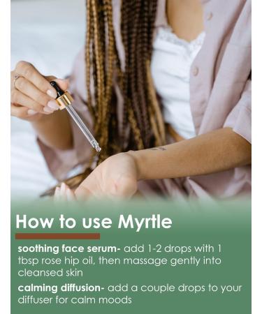 Myrtle Essential Oil (Morocco) 4 fl oz (118 ml) Glass Bottle w/Glass Dropper 100% Pure GreenHealth - Buy Online on GoSupps.com