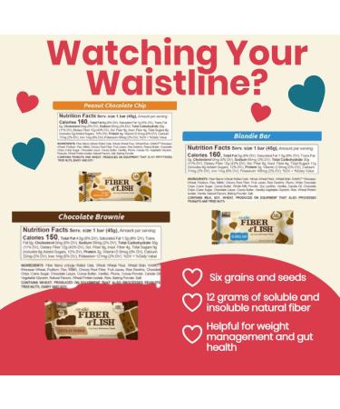 NuGo Fiber D'Lish Soft-Baked Healthy Fiber and Grain Bars - Variety Pack of 1.6 oz Bars (9 Pack) - Chocolate Flavor - Buy Online on GoSupps.com