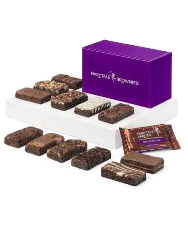 Fairytale Brownies Sprite Dozen Individually Wrapped Gourmet Chocolate Food Gift Basket - 3 Inch x 1.5 Inch Snack-Size Brownies - 12 Pieces - Item HF212 12 Count (Pack of 1)