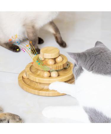 Shop Tarnel Interactive Cat Toys - 3-Level Bamboo Smart Track Ball with Bells | International Shipping Available - Buy Online on GoSupps.com
